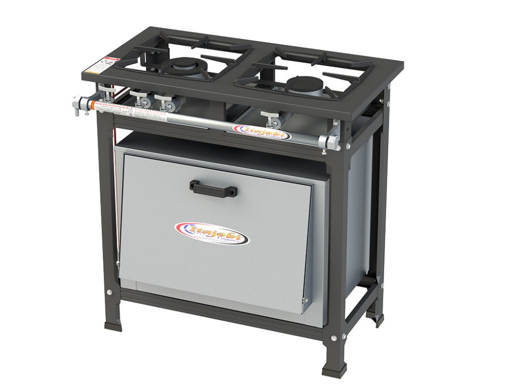 Fogão 2 Bocas Standard B.P  - 1QD 1QS 30x30 C/ FORNO