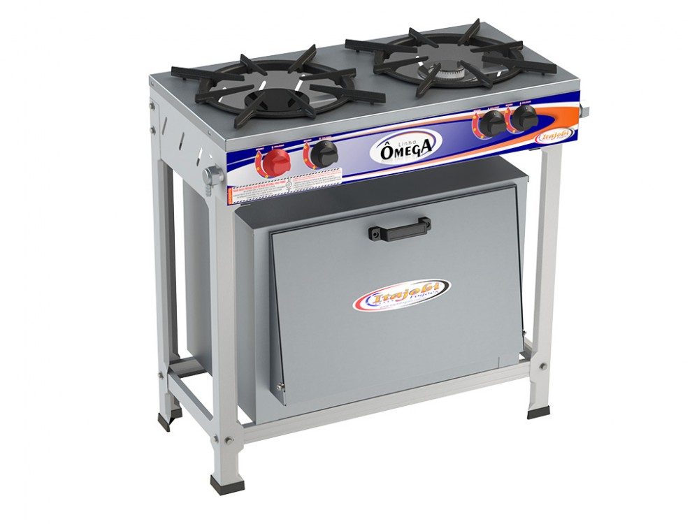 Fogão 2 Bocas Ômega c/ forno - 1QS 1QD