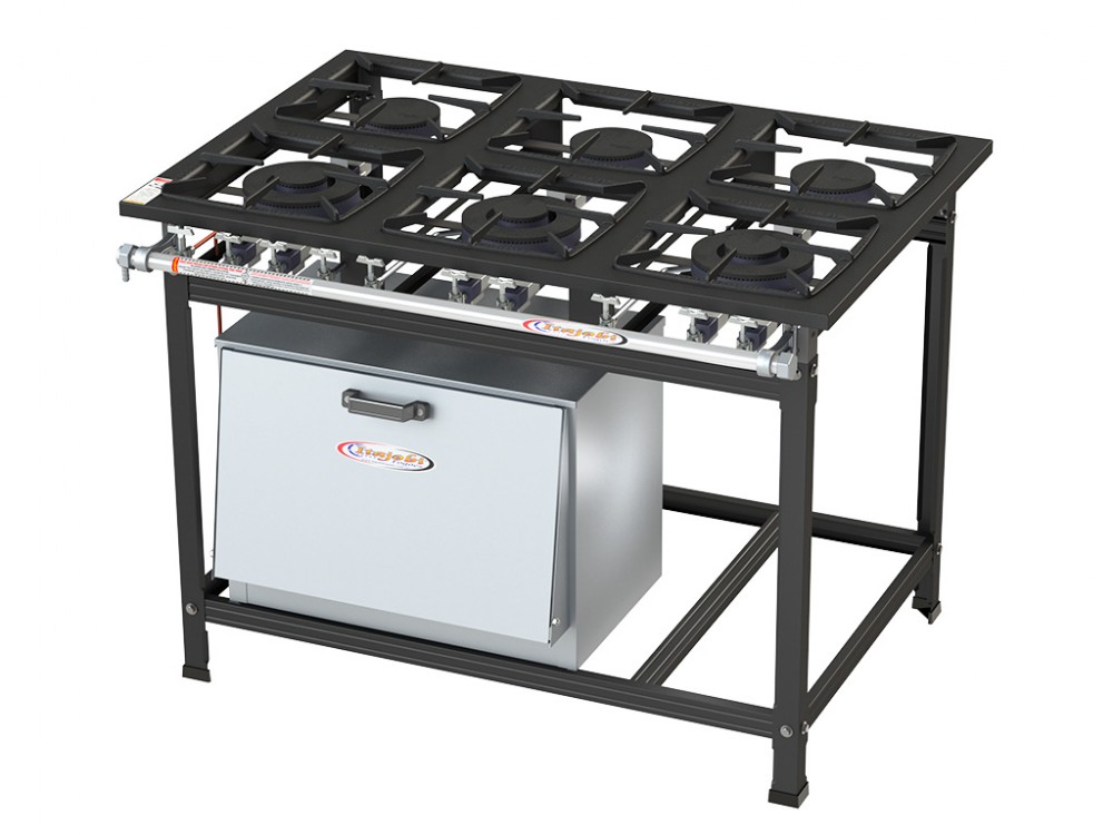 Fogão 6 Bocas Ativo B.P - 30x30 3QS 3QD c/ Forno