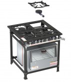Fogão 4 Bocas Baixa Pressão Estampado 2QS 2QD c/ Forno