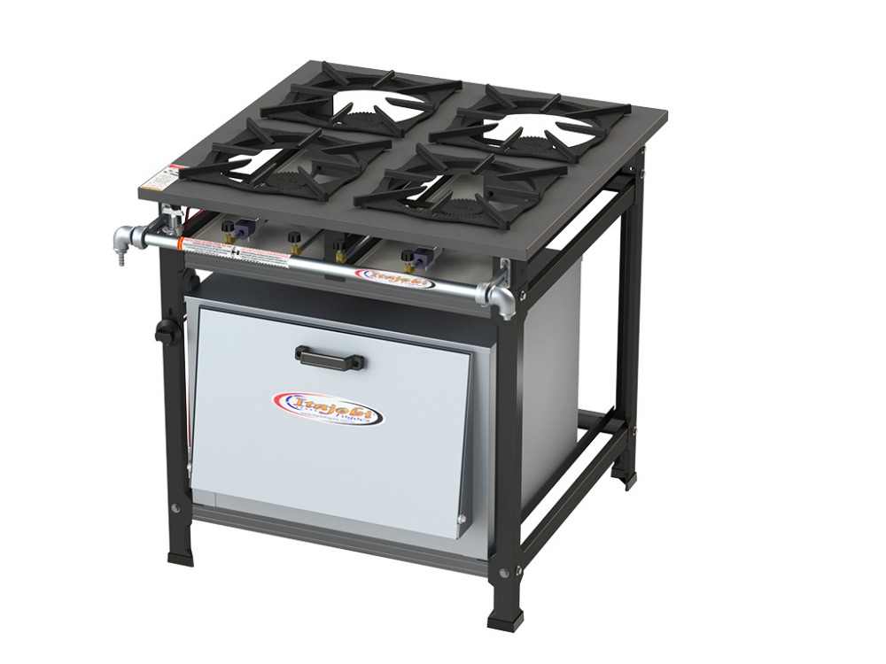 Fogão 4 Bocas Alta Pressão Estampado 4QS c/ Forno