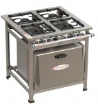 Fogão 4 Bocas INOX Standard B.P   - 2QD 2QS 30x30 C/ FORNO