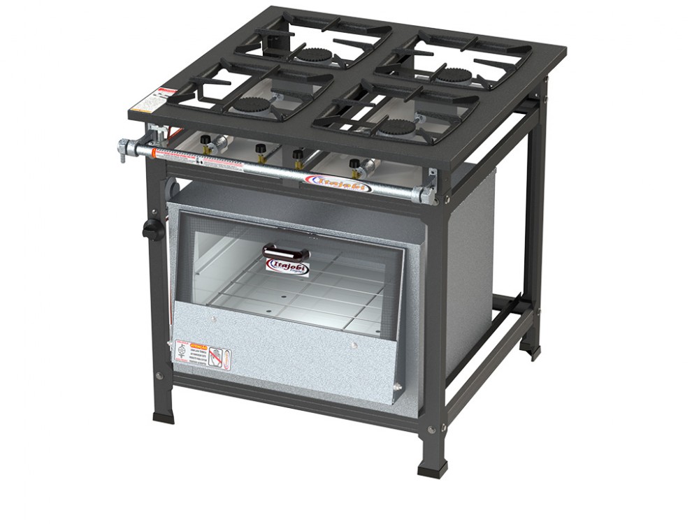 Fogão 4 Bocas Standard A.P  - 4QS 30x30 C/ FORNO