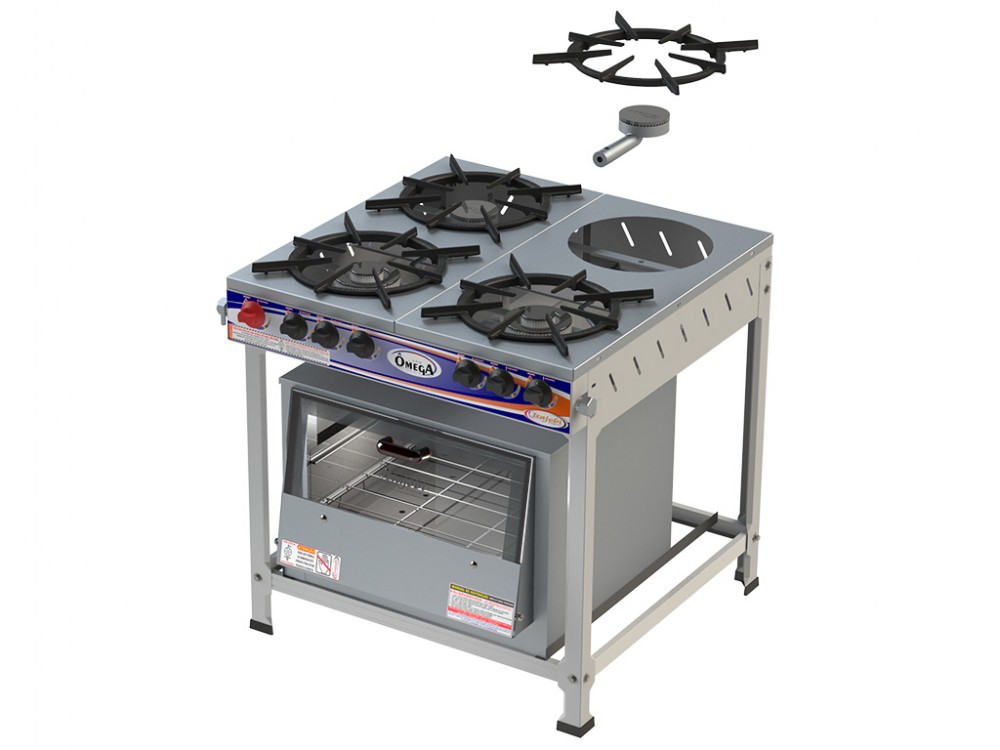 Fogão 4 Bocas Ômega c/ forno - 2QS 2QD