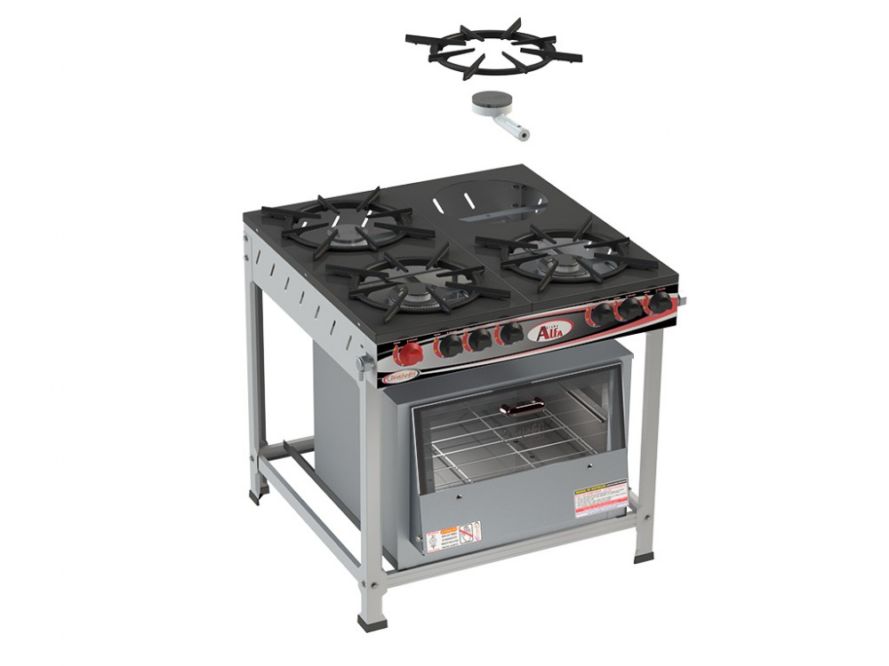 Fogão 4 Bocas Alfa c/ forno - 2QS 2QD