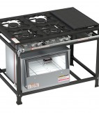 Fogão 4 Bocas Chapa Baixa Pressão Estampado 2QS 2QD c/ Forno