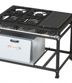 Fogão 4 Bocas Chapa Alta Pressão Estampado 4QSM C/ Forno