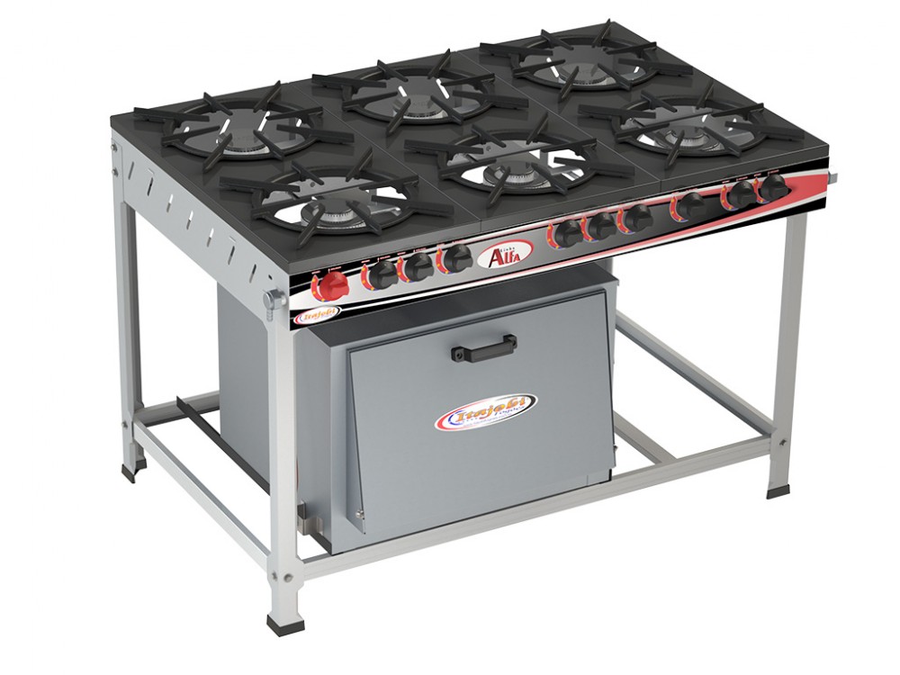 Fogão 6 Bocas Alfa c/ forno - 3QS 3QD