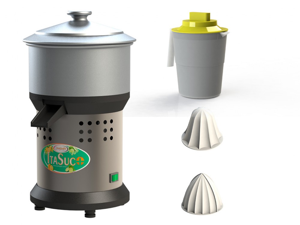 Extrator de Suco Plus Inox - Caçamba Alumínio Maior e Bica Plástica
