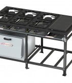 Fogão 6 Bocas Chapa Alta Pressão Estampado 6QSM C/ Forno