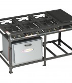Fogão 6 Bocas Chapa Standard A.P  - 6QS 30x30 C/ FORNO